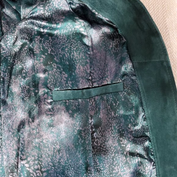 Dennis Basso Washable Suede Long Jacket with Silver Turnkey Closures - Picture 9 of 13